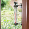 Cast Iron Bird Wall Thermometer Antique Brown