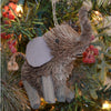 Elephant Sitting Bristle Brush Ornament