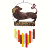 Woof Dachshund Glass Wind Chime