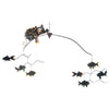 Spikey Cat w/ Fish Balancer Garden Stake