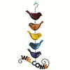 Rainbow Birds Metal Welcome Sign