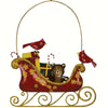 Cardinals Metal Sleigh Hanging Decoration