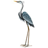 Blue Heron Metal Sculpture Up 44 inch