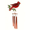 Cardinal Stained Glass Wind Chime - Qivras