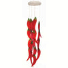 Chili Pepper Glass Wind Chime