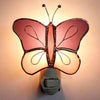 Purple/Pink Butterfly Stained Glass Night Light