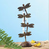 Brass Dragonflies Tabletop Rain Gauge - Qivras