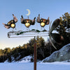 Dancing Owls Whirligig Garden Stake