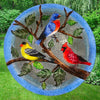 Songbirds Glass Bird Bath w/Stand
