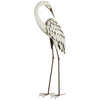 Egret Metal Sculpture Preening 40 inch