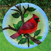 Cardinal Glass Hanging Bird Bath