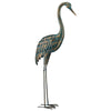 Metallic Copper Crane Metal Sculpture 55 inch