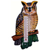 Great Horned Owl Window Thermometer Small
