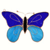 Blue Butterfly Stained Glass Suncatcher