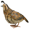 Quail Metal Bird Sculpture Female 9.75 inch