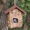 Grass Roosting Pocket Bird House w/Roof - Qivras