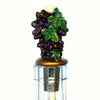 Grapes Pewter Bottle Neck Winelight Painted