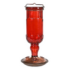 Antique Red Glass Hummingbird Feeder