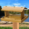 Cedar Hopper Post Mount Bird Feeder 8 qt