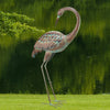 Classic Crane Metal Sculpture Preening 38 inch