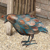 Patina Quail Metal Garden Sculpture 14x9 inch